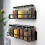 Living And Home 2PCS Magnetic Fridge Storage Shelf with Hooks 2