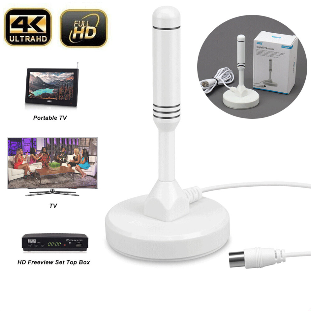 Freeview Indoor Tv Aerial - Dta240 - High Gain Hd Portable Indoor Outdoor Digital Freeview Tv Antenna For Usb Tv Tuner/Dvb-T Television 886667174694
