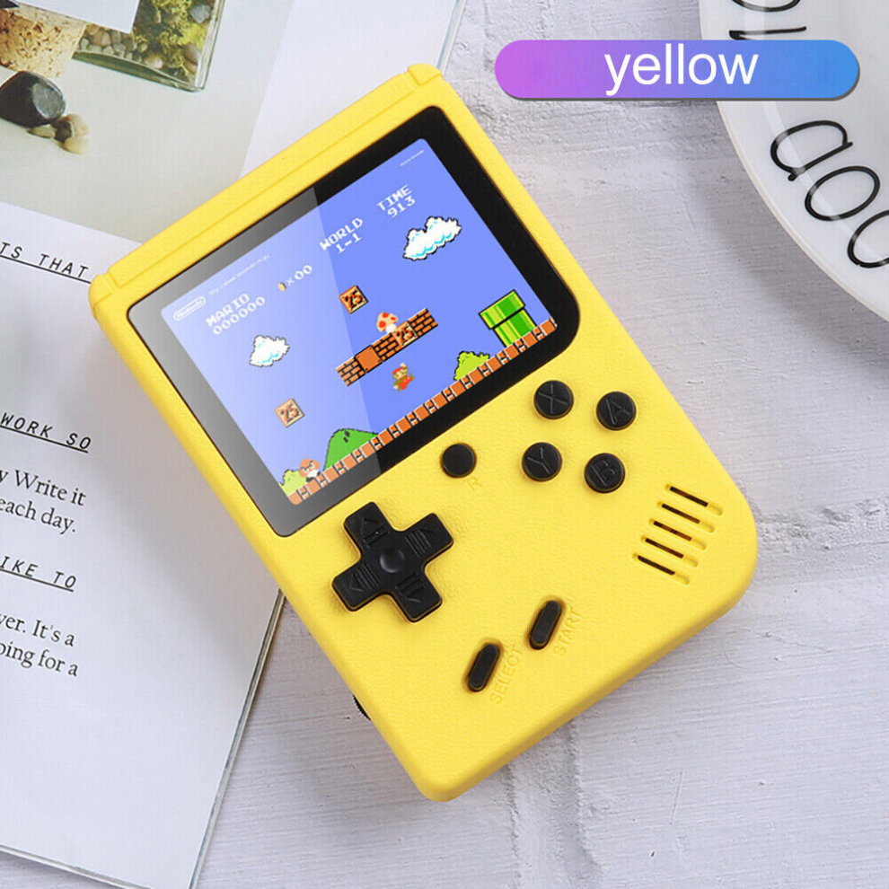 (Yellow) Handheld Retro Video Game Console Gameboy Built-in 500 In 1 Classic Games Player