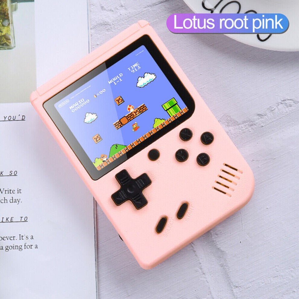 (Pink) Handheld Retro Video Game Console Gameboy Built-in 500 In 1 Classic Games Player