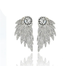 (Silver) Vintage Charm Triangle Fold Geometry Stud Earrings for Women