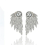 (Silver) Vintage Charm Triangle Fold Geometry Stud Earrings for Women 1