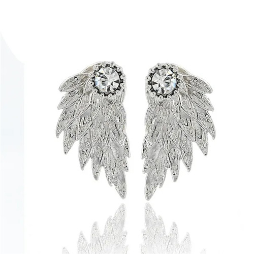 (Silver) Vintage Charm Triangle Fold Geometry Stud Earrings for Women