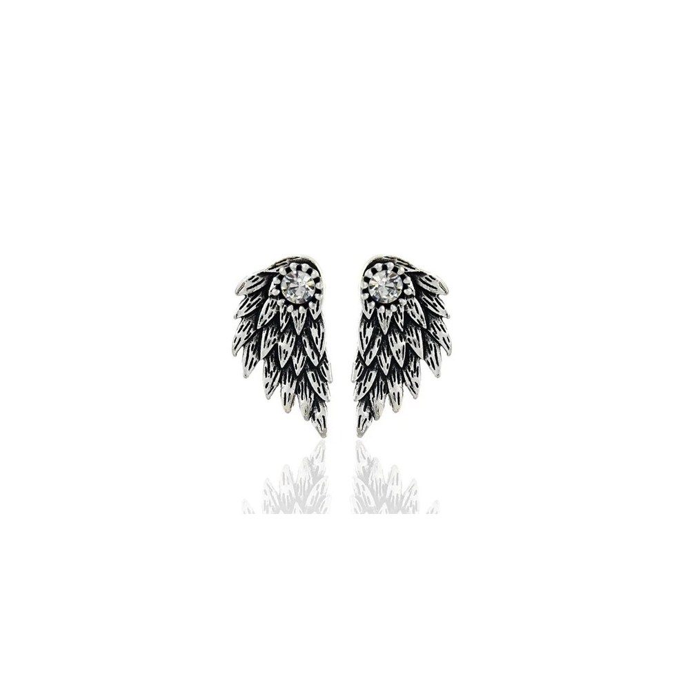 (Antique Silver) Vintage Charm Triangle Fold Geometry Stud Earrings for Women-image-OPC-PD5C26R-NEW