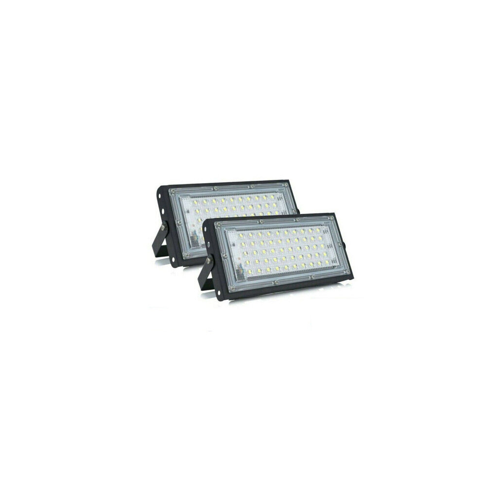 (2 Pcs) 50W Waterproof Outdoor Floodlights Garden Light