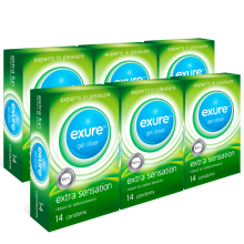 (Ribbed, 126pk) 56-140pk Condoms Ribbed Natural Flavoured EXURE