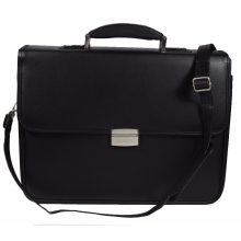Mens Quality Leather PU Business Laptop Case Work Satchel with Combination Locks