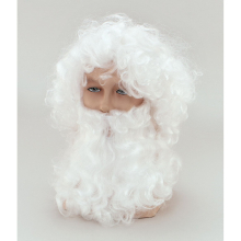WHITE WIG & BEARD SET SANTA FANCY DRESS COSTUME WIZARD CHRISTMAS HALLOWEEN BW019