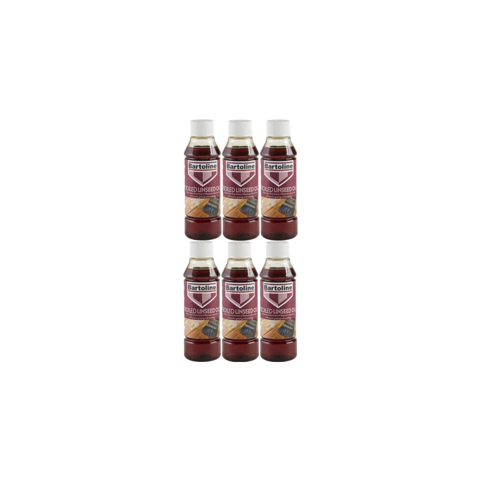 6 x Bartoline Boiled Linseed Oil 250ml