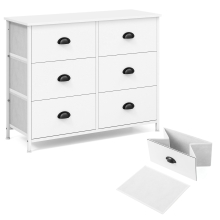 6 Drawers Dresser Organizer 2-Tier Fabric Storage Organizer Chest of Drawers