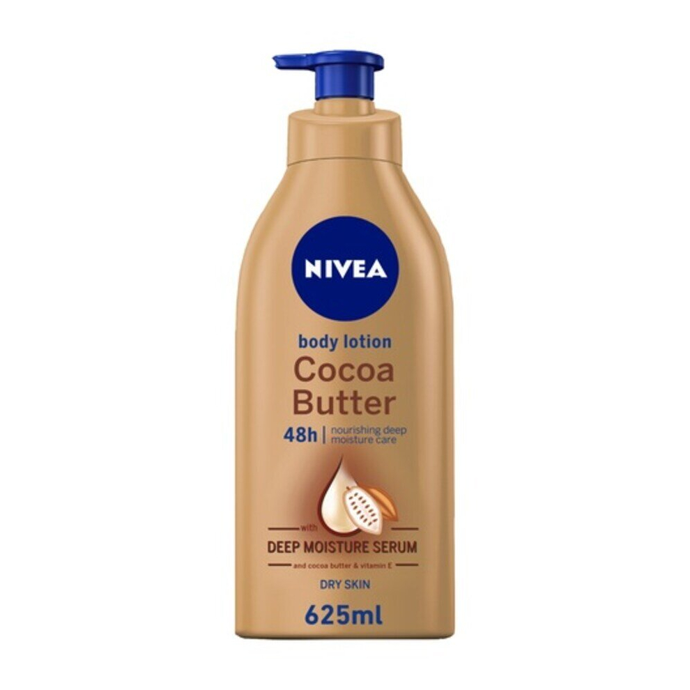 NIVEA Body Lotion Dry Skin Cocoa Butter Vitamin E 625ml