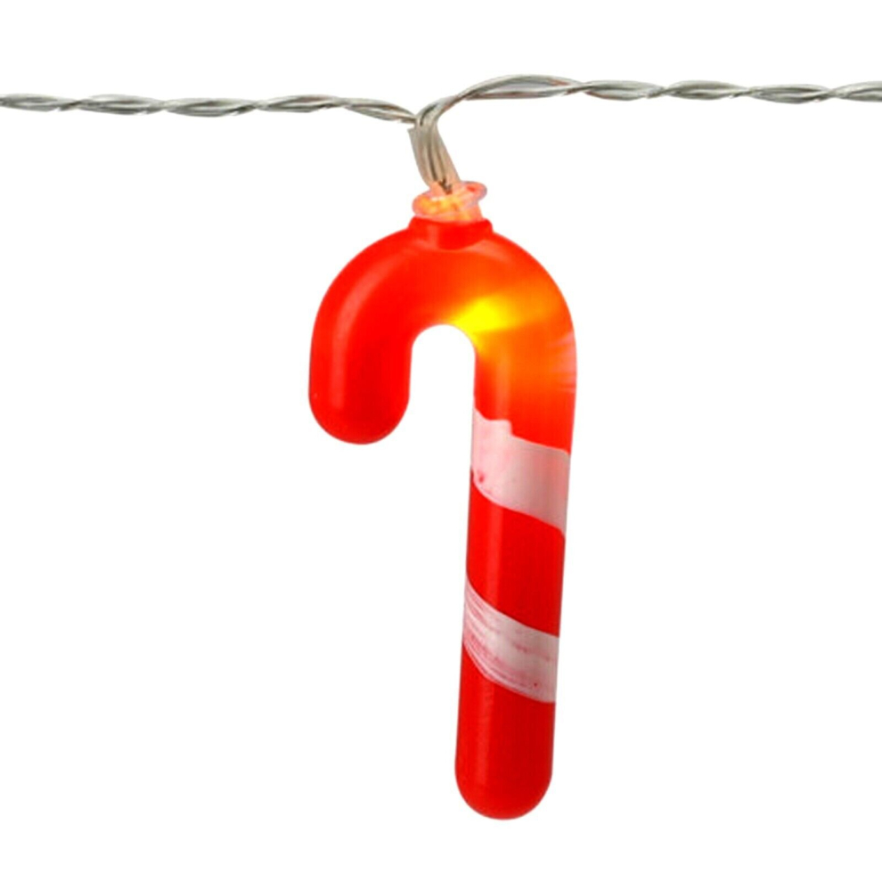 285cm Hanging 20 LED Chain Christmas Decoration Candy Cane String Lights & Timer