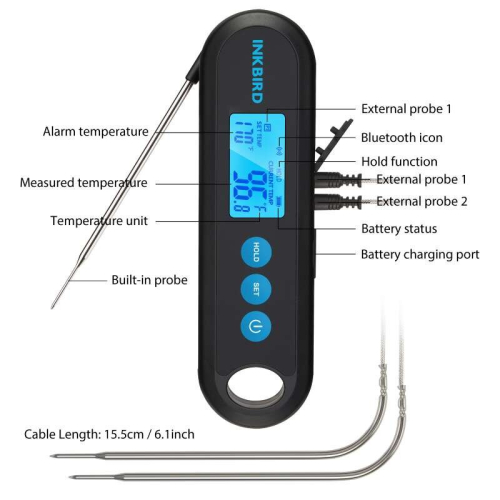 INKBIRD Bluetooth BBQ Cooking Food Thermometer 1