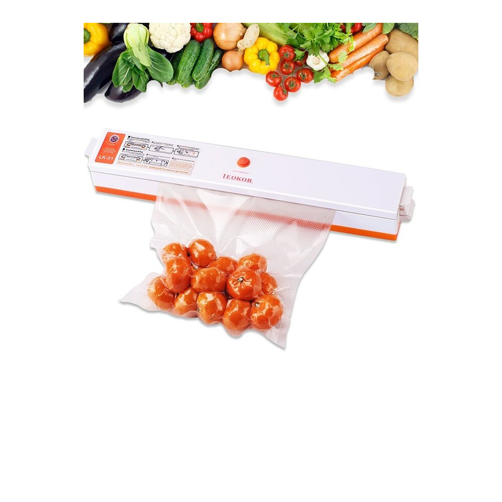 Food Vacuum Sealer BY-575 - White - Sealing System for Dry and Wet Food Storage, Vacuum Sealer Machine,Automatic Packing Machine