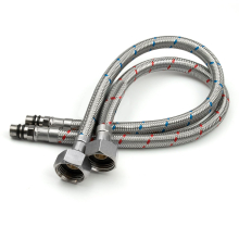 Nes Home 350mm Pair of G 1/2" BSP Kitchen or Basin Mixer Flexible Pipe Tails M10