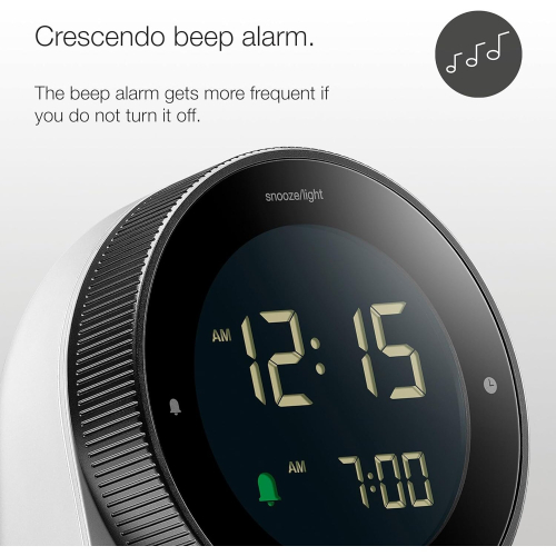 Braun Braun Digital Alarm Clock With Rotating Bezel For Quick Time Setting - White 2
