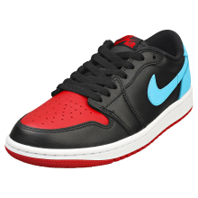 (4) Nike Air Jordan 1 Retro Low Og Womens Fashion Trainers in Black Blue Red