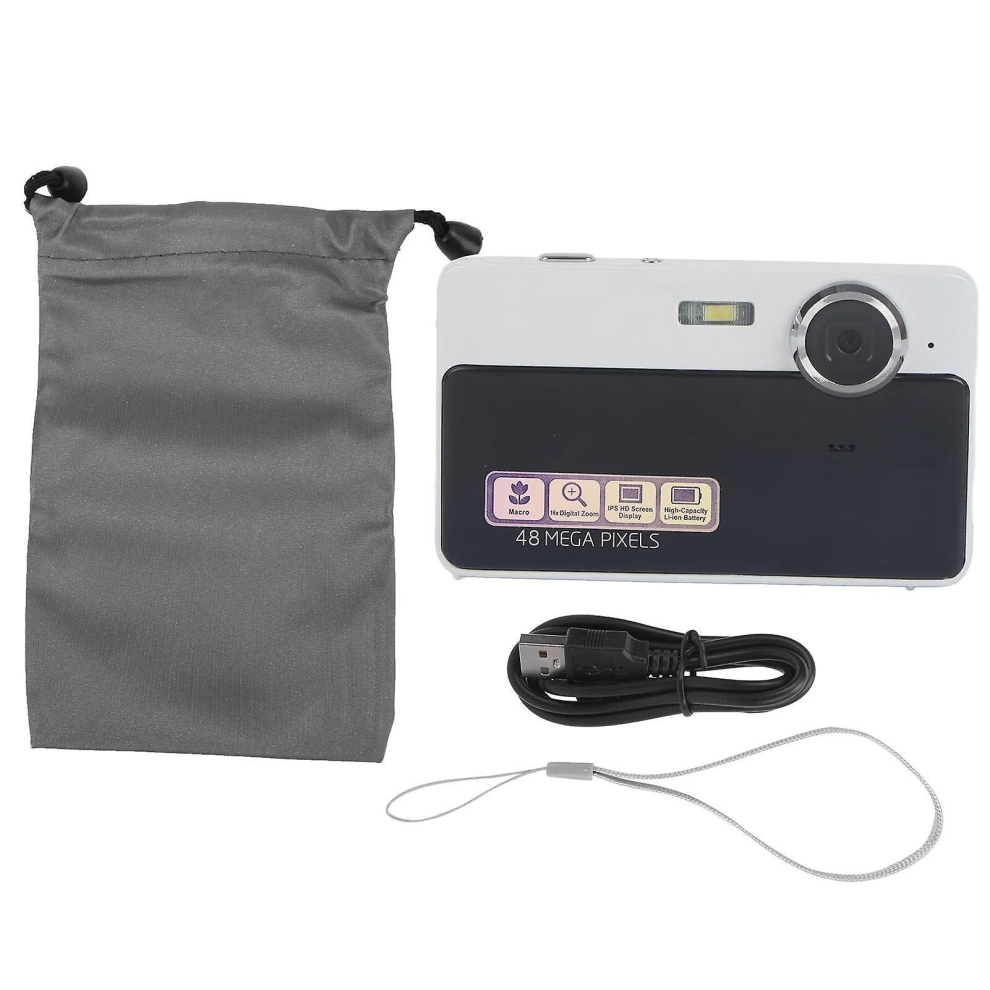 48Mp Digital Camera 2.4 Inch Ips Screen Mini Video Camera With 16X Hd Digital Zoom 32Gb Light 889610335487