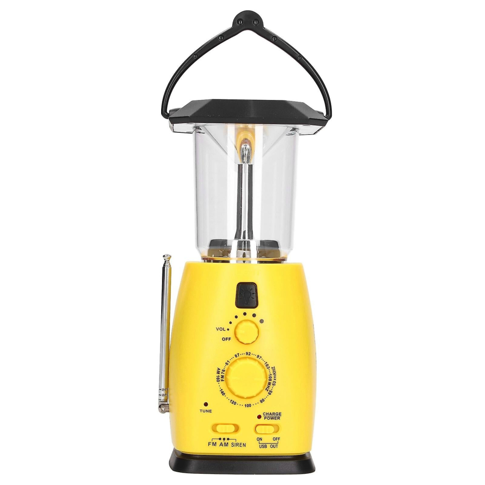 Led Camping Lantern Solar Hand Crank Battery Charging Adjustable Brightness 8 Leds Support Fm Am Function Led Lantern
