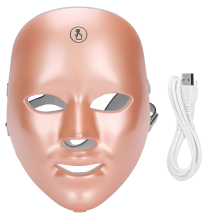 Led Photon Skin Rejuvenation Machine Acne Removal Color Light Therapy Face Shield Gold