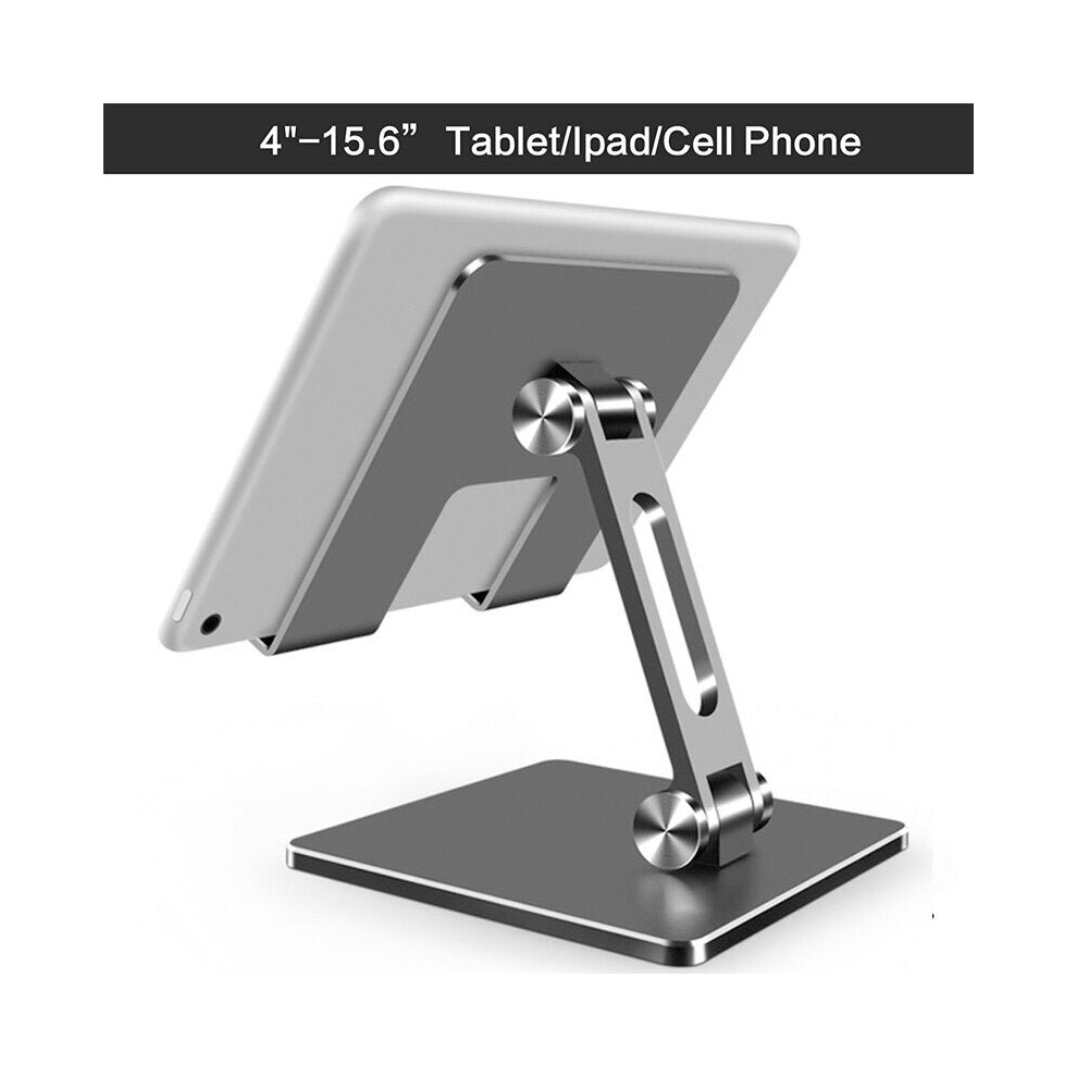 (MT134 Gray) Tablet Stand Desk Riser 360 Rotation Multi-Angle Height Adjustable Foldable Holder Dock For Xiaomi iPad Tablet Laptop