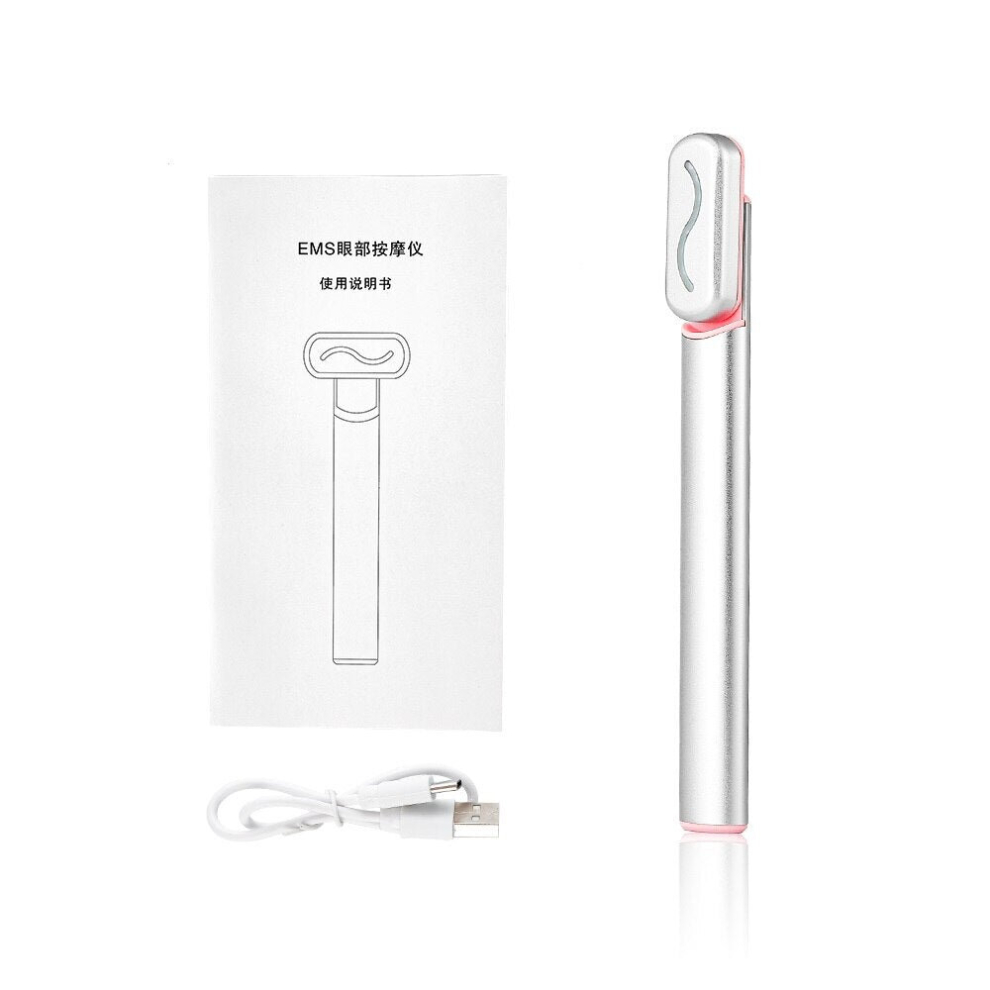 Hcsc Red/Dark 270Rotating Eye Massager Ems Photon Anti-Wrinkle Sonic Vibration 42 Heating Lighten Circles Uce Eye Bags Eye Stick