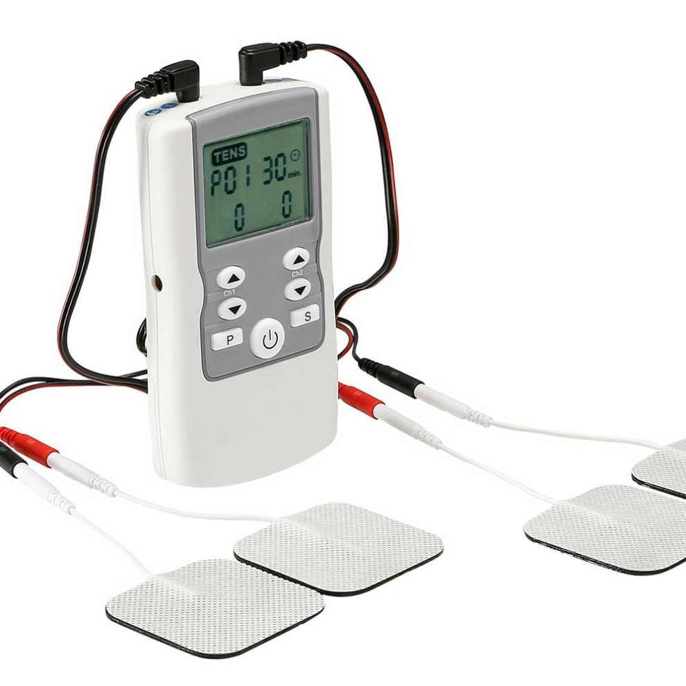 Hcsc Silver (Silver) 28 Modes Ems Electric Muscle Therapy Stimulator Tens Unit Machine Meridian Physiotherapy Pulse Abdominal Prostate Body Massager