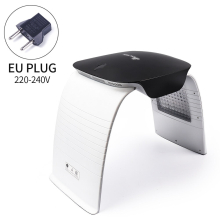 (EU PLUG (220-240V) 1) 4-IN-1 LED Photon Machine Salon 8 LED Colors Mask Cold Nano Spray Moisturizing Hot Compress UV Light Absorb Ca+ SkinRejuvenation
