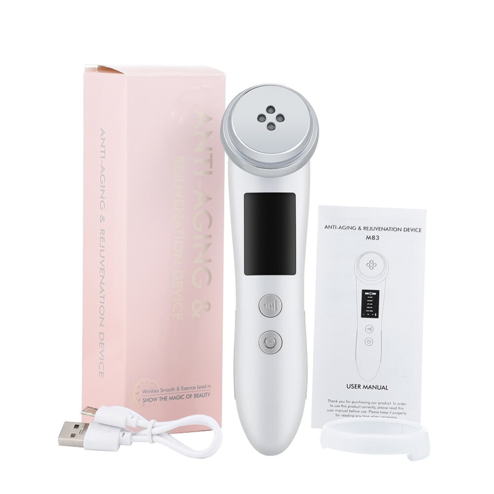 Hcsc 5 In 1 Rf Ems Micro Current Face Lifting Device Vibration Led Photo Therapy Skin Rejuvenation Wrinkle Remover Facial Massager