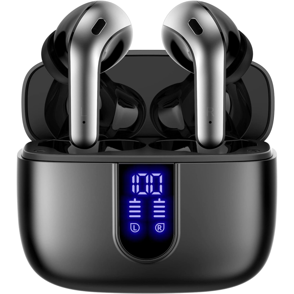 (Black) Wireless Earbud, Bluetooth 5.3 Headphones In Ear With Noise Cancelling Mic Black 6953800691821