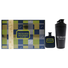 Trussardi Riflesso Blue Vibe For Men 2 Pc Gift Set 3.4 oz EDT Spray, Sport Bottle