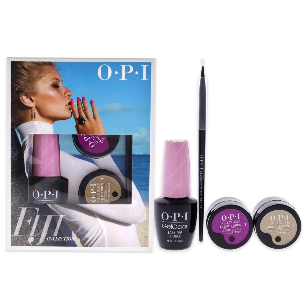 Fiji GelColor and Artist Series Trio - 1 by OPI for Women - 3 Pc 0.5oz GelColor - Getting Nadi On My Honeymoon, 0.21oz Artist Series - Bronze Has More