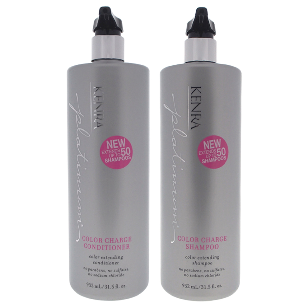 Kenra Platinum Color Charge Shampoo and Conditioner Kit For Unisex 2 Pc Kit 31.5oz Shampoo, 31.5oz Conditioner