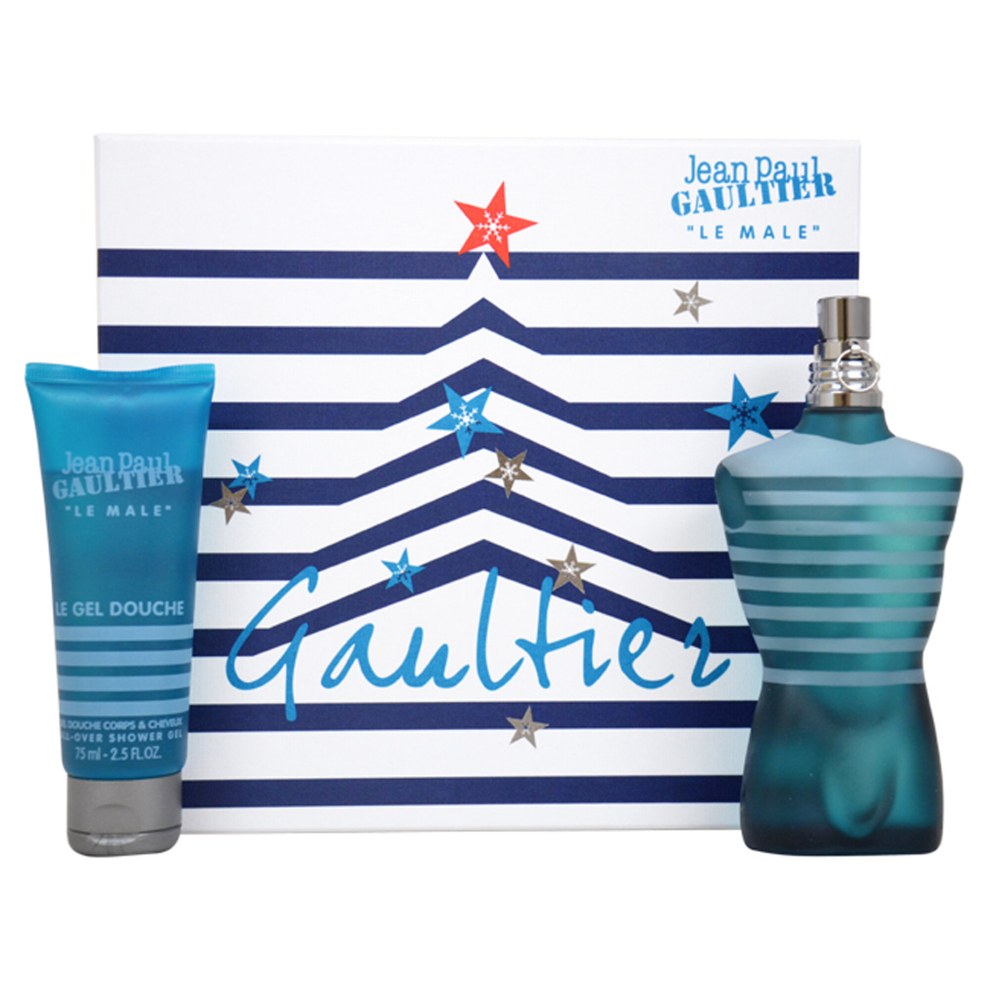 Jean Paul Gaultier Le Male For Men 2 Pc Gift Set 2.5oz EDT Spray, 2.5oz All-Over Shower Gel