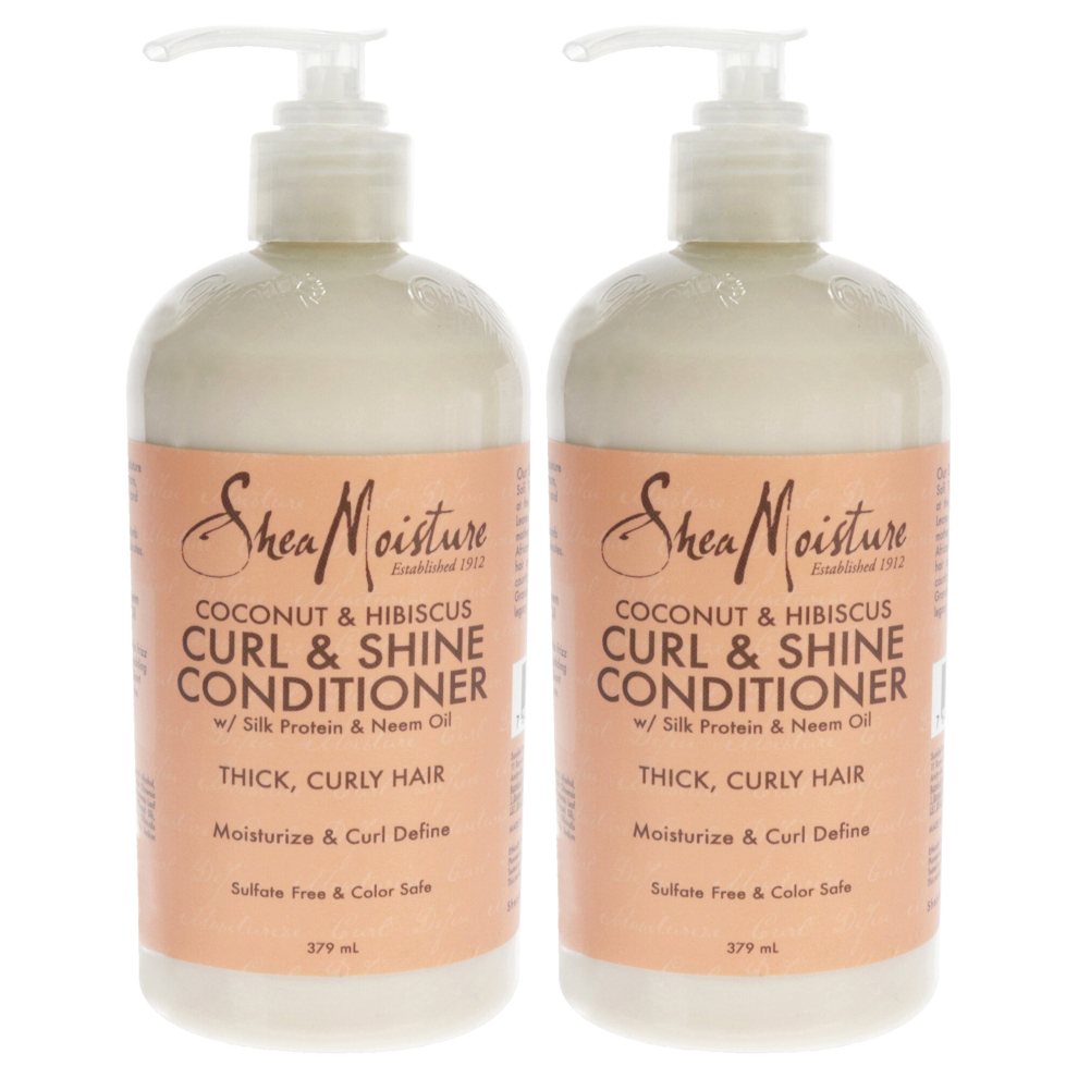 Shea Moisture Coconut & Hibiscus Curl & Shine Conditioner - Pack of 2 For Unisex 13 oz Conditioner