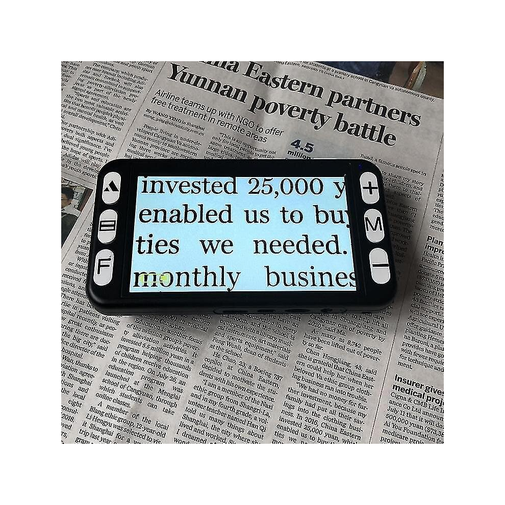 Hcsc 5Inch Lcd Display Low Vision Video Magnifier Portable Reading Magnifier Electronic Reading Aid Handheld Tv Output Voice