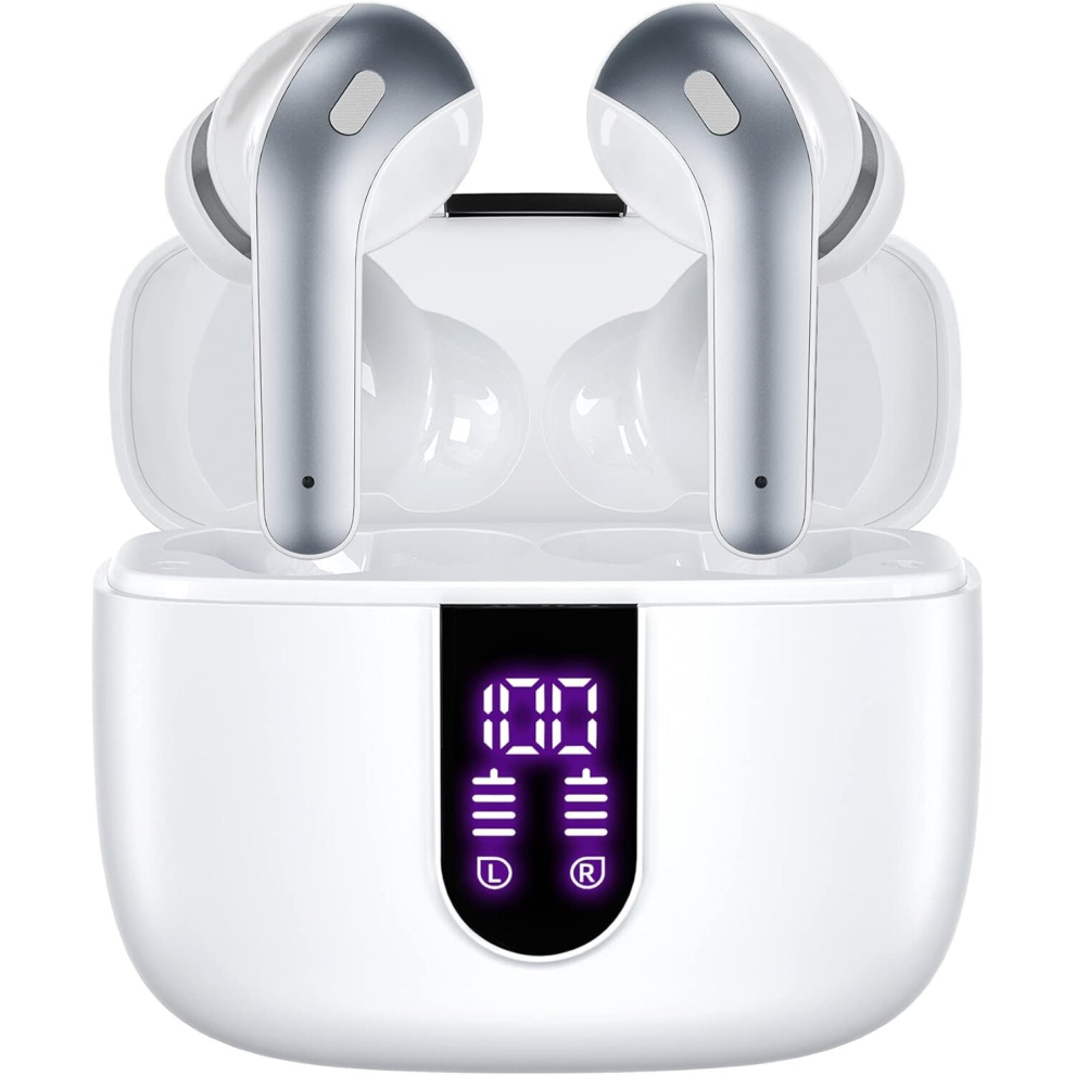 (White) Wireless Earbud, Bluetooth 5.3 Headphones In Ear With Noise Cancelling Mic White 6953850651820