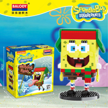 (782pcs) New SpongeBob SquarePants Cartoon Building Blocks Anime Figure Patrick Star Squidward Tentacles Mini Action Figure Toy Kids Gift Original box