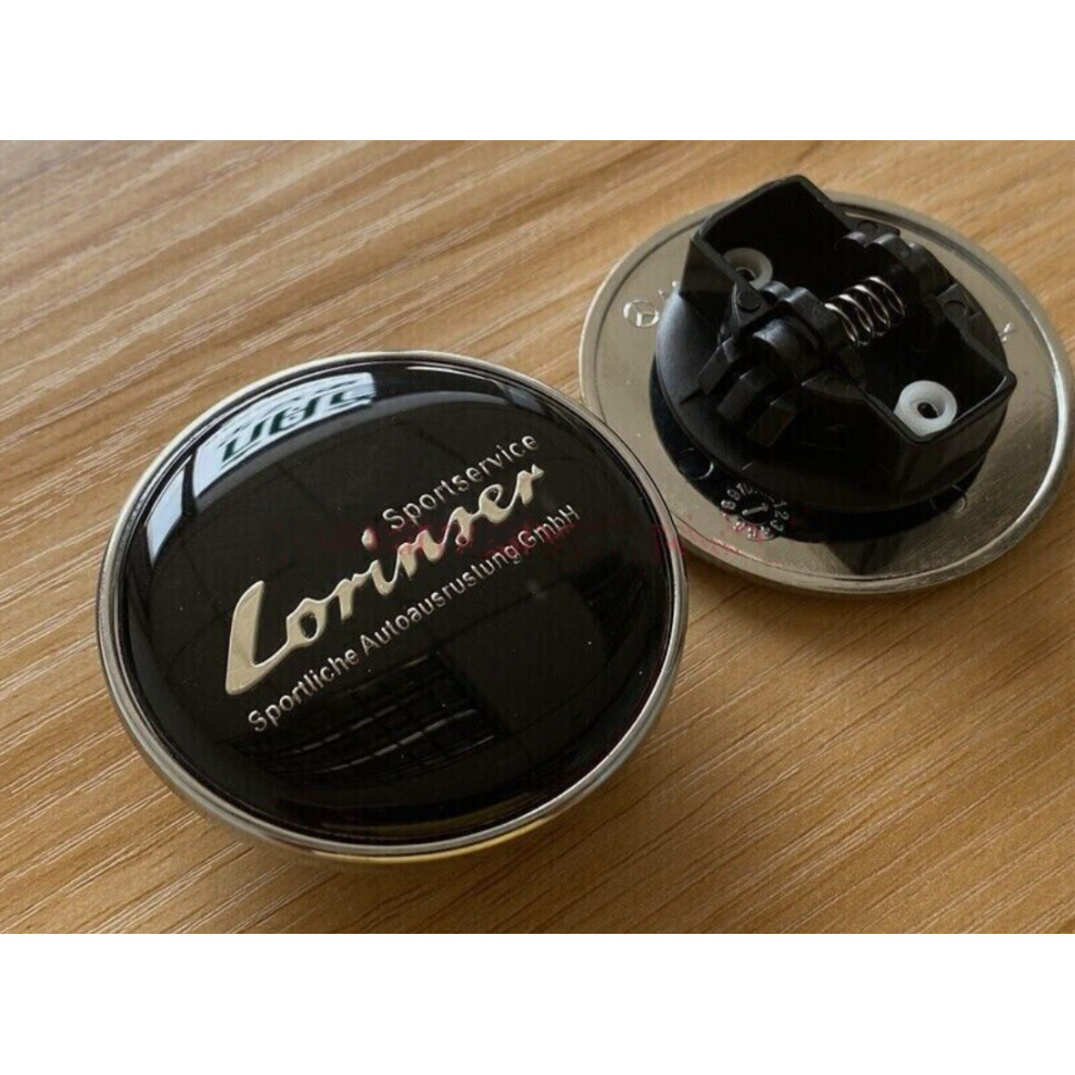 Mercedes-Benz Lorinser Bonnet Badge Emblem A2228170415 New 57Mm Black 8381923440336