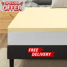 (Single, 3" - 7.5cm) Orthopaedic Mattress Toppers Memory Foam Beds Toppers with Cover 2",3",4"Thick All Sizes
