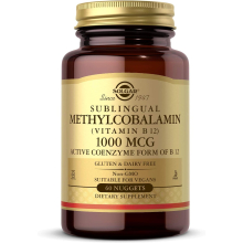 Solgar Methylcobalamin 1000 mcg Dietary Supplement - 60 Nuggets - Supports Energy Metabolism - Body-Ready, Active Form of Vitamin B12 - Vitamin B