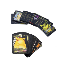 55 PCS Assorted Cards Deck Box Set TCG Cards Rare Shiny Card Collection Cards (Black)
