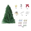 Christmas Tree Pre-Lit Wall Mounted Half Hanging Small LED Lights 2