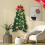 Christmas Tree Pre-Lit Wall Mounted Half Hanging Small LED Lights 5