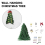 Christmas Tree Pre-Lit Wall Mounted Half Hanging Small LED Lights 3