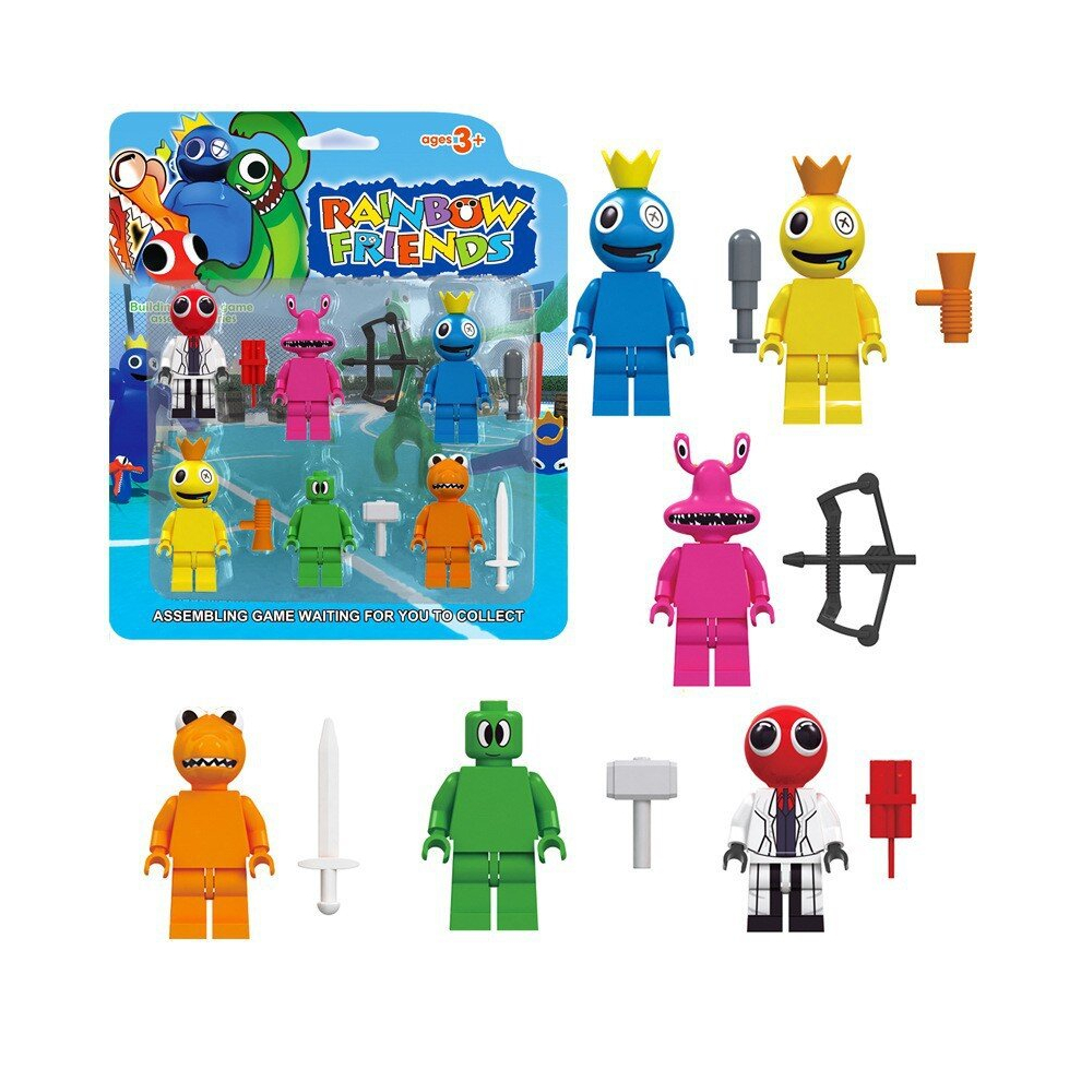 (Rainbow Friend) Mario Minecraft Sonic Rainbow Friend Ninja Roblox Toilet Man Minifigures Building Block Toy Gifts Kids