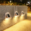 (4 Pcs, Cool white) Solar Fence Lights Outdoor Wall Lights Solar Powered Deck Light 6