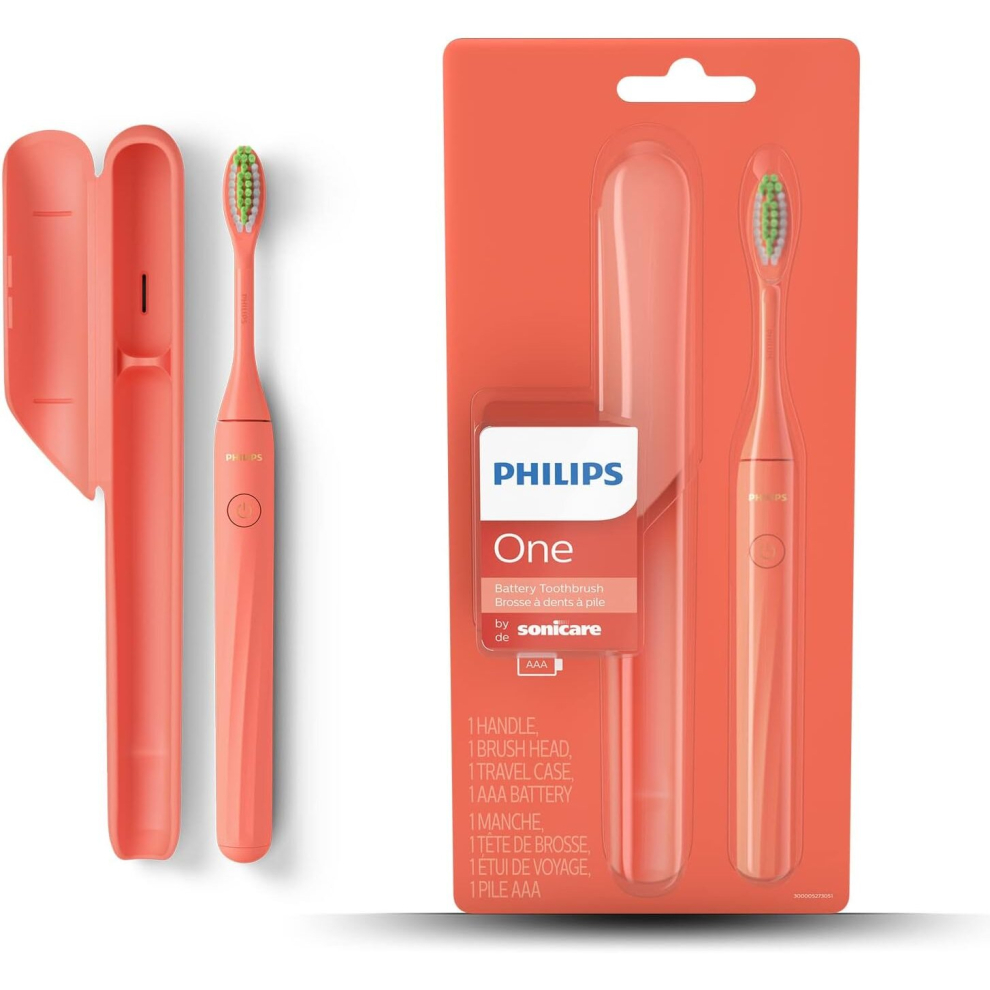 Philips Sonicare One Battery Electric Toothbrush With Case - Miami Coral