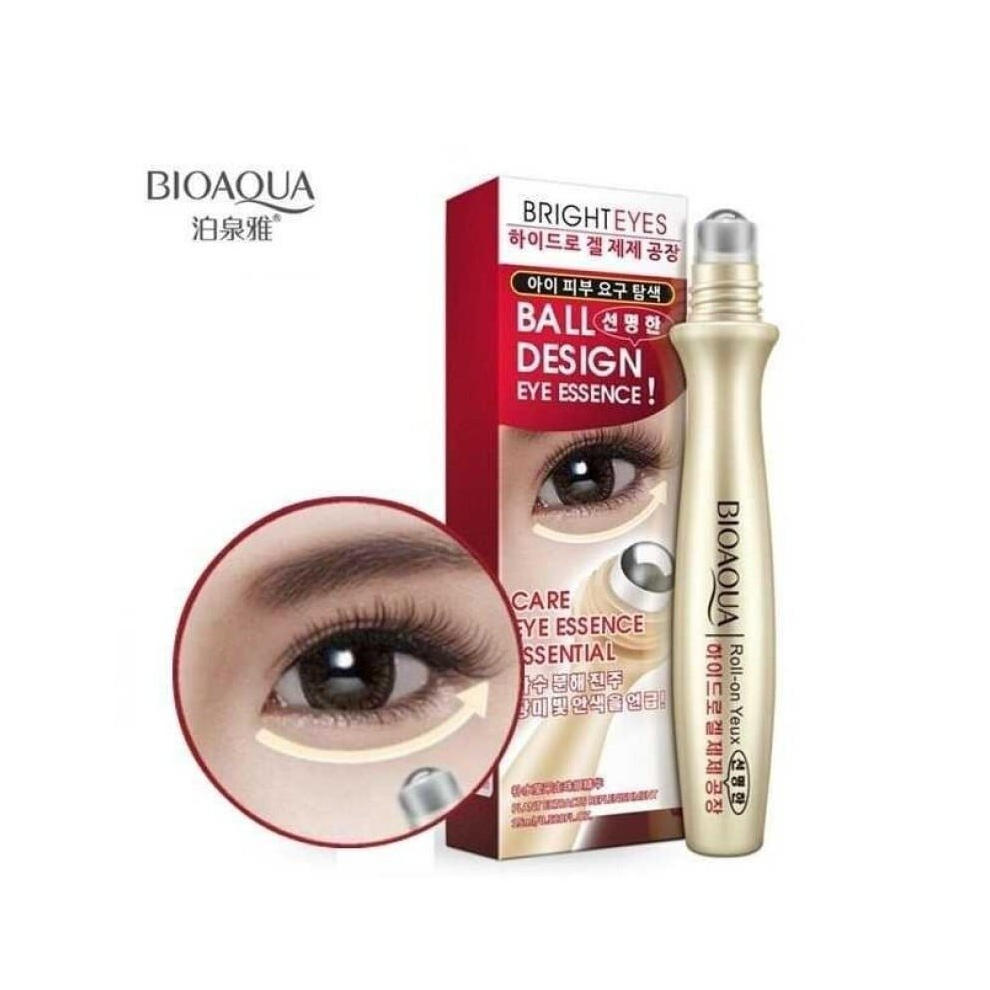 Bioaqua Eye Roll ON Essence Eye Roller To Remove Dark Circles & Puffiness, Innovative Ball-type Design