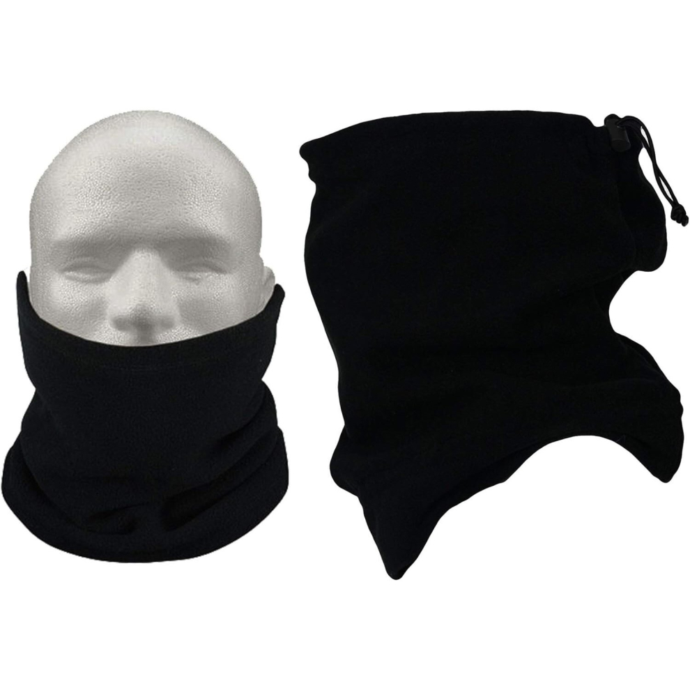 Thermal Fleece Neck Warmer Face Mask Winter Snood Black Scarf Balaclav